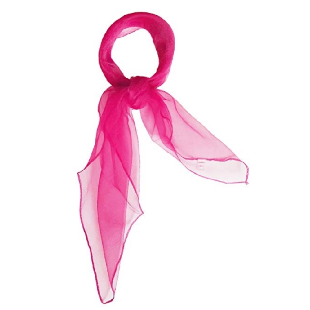 Magenta Pinup Nylon chiffon head scarf rockabilly Magenta